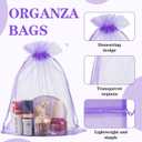 YunKo 100pcs Organza Bags 6x9 Inches Drawstring Gift Bags Mesh Gift Bags Sheer Organza Wedding Favor Bags (Multicolor)