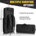 DAREKUKU 30" Rifle Bag Gun Backpack SBR Tactical Firearm Soft Case with Compartment, MOLLE Panel, Hideable Backpack Straps, Perfect Bug Out Truck Bag for Hunting and Shooting