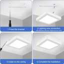 LED Flush Mount Ceiling Light, 24W 11.61 Inch 6500K White Light, 1 Pack | 230W equivalent,2700LM Non-dimmable hardwire square light fixture with 1.26 in thin design for kitchen, bedroom and hallway