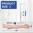 Blood Pressure Training Arm Practice Kit – Simulator with Korotkoff Gap Sounds, LCD Display, Cuff & Stethoscope for Med Student Education