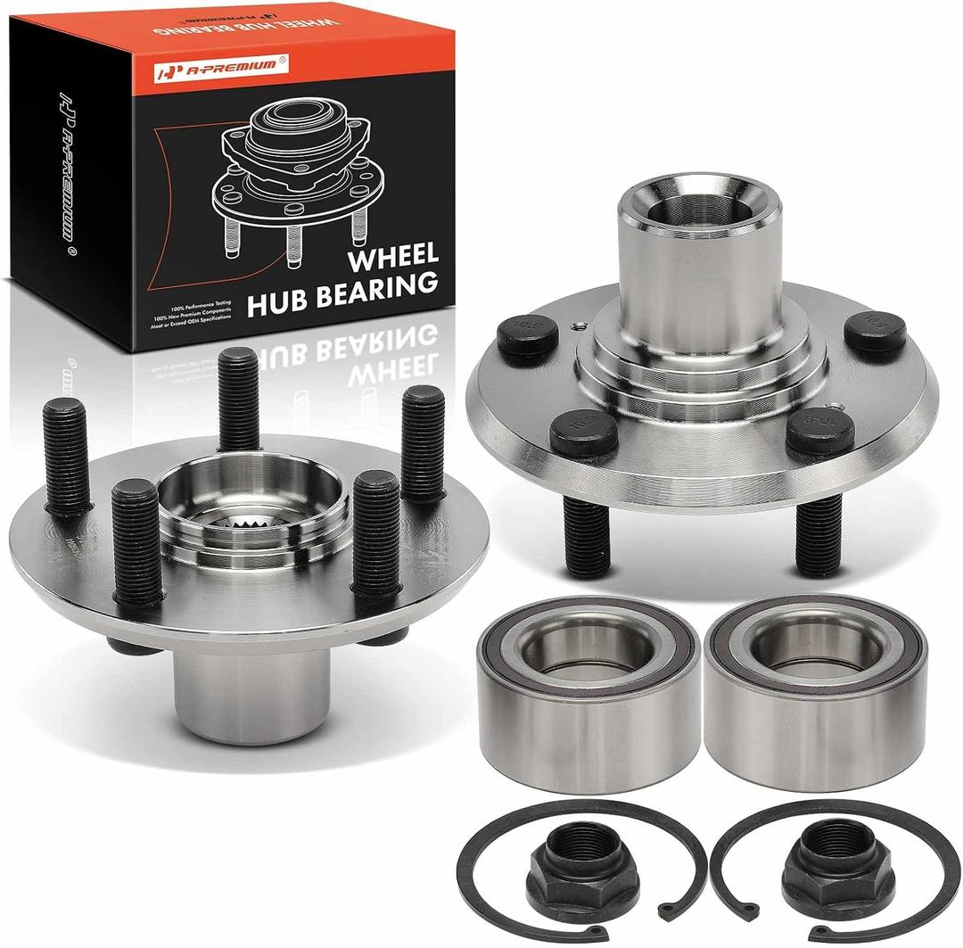 A-Premium 2 x Front Wheel Bearing and Wheel Hub Kit with Nut & 5-Lug Compatible with Honda Odyssey 2005-2010
