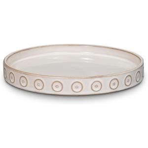 Eightpot Plant Tray for Pots - Ceramic Plant Saucer for Indoors Outdoors 7.5 Inch Plant Water Catcher Tray Plant Drainage Dray Decorative Flower Pot Saucer Plant Plates to Catch Water, Cream White