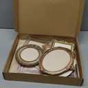 10 Pcs Gold Vintage Picture Frames for Wall, Flat Printed Patterns, Ornate Vintage Farmhouse Photo Frame Multi Sizes, Antique French Country Wall Art for Gallery Bedroom Living Room Home Decor (14.37"L x 11.22"W)