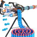 Ouzhimanxing Automatic Gatling Blasting Toy Foam Blasters, Soft Bullet Toy Gun for Kids, Gatling Shooting Model Kit for Adults with 80 Soft Foam Bullets, Kids’ Revolving Toy Gun