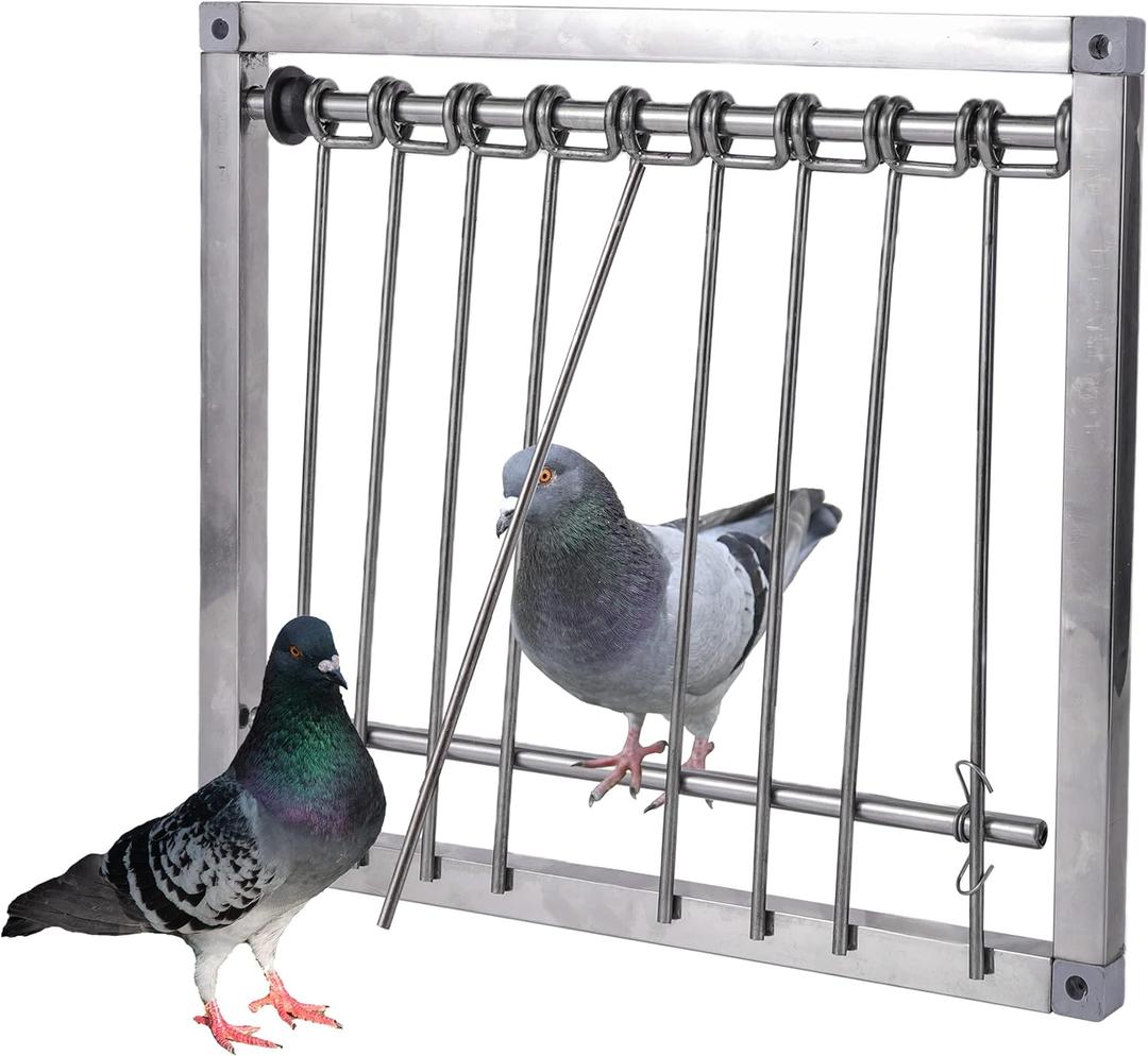 1PC Bird Cages Trap Stainless Steel Pigeon Trap Door Wire Bars Frame Entrance U-Trap for Pigeon Birds House Door (29 * 26 cm) (11.4"L x 10.2"W x 2.0"H)