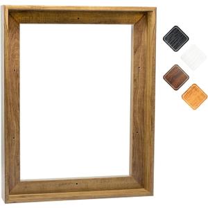 Canvas Floating Frame, Picture Wall Art Painting Frame for 16X20 Inch Finished Canvas Painting 1-1/4 Depth, Picture Art Wall Dcor, Light Brown