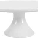 9-Inch Round White Porcelain Cake Stand - Show Off Your Desserts, Celebrate in Style, Perfect for Holiday Gatherings, Weddings & Parties