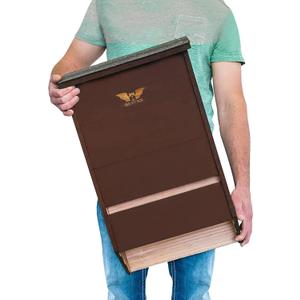 Big Bat Box - Brown, 3 Chamber, Large MTBC Certified Bat House for Outside - Artificial Roost Kit for Wall-Mount or Pole-Mount - Bathouse for Outdoors Big Bat Box - Brown, 3 Chamber, Large MTBC Certified Bat House for Outside - Artificial Roost Kit for Wall-Mount or Pole-Mount - Bathouse for Outdoors