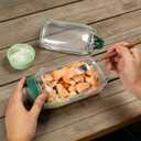 Original Side-Open Salad Pod Jar with Lid - Plastic Snack Box for Home, Outdoor, Travel & Party