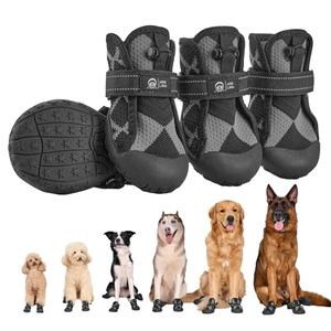 Arblina Dog Shoes for Large Medium Size Dogs, Waterproof Anti Slip Dog Boots&Paw Protectors for Summer Hot Pavement Winter Snow, Breathable Dog Booties for Outdoor Walking Hiking Hardwood Floor Size 5