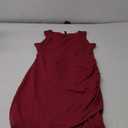 BTFBM Women Summer Dresses 2025 Fall Sleeveless Tank Crew Neck Casual Ruched Bodycon Party Club Beach Short Mini Dress (Small, Wine Red)