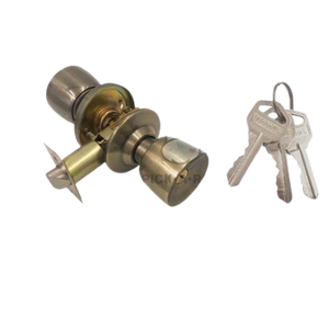 Honeywell Safes & Door Locks - Keyless Entry Door Lock with Smart Electronic Keypad Deadbolt - Easy Installation & 50 Different Pin Codes - Auto Lock - Oil Rubbed Bronze - 2.9 x 2 x 6.2 in - 8712409 and Door Knob in Antique Brass