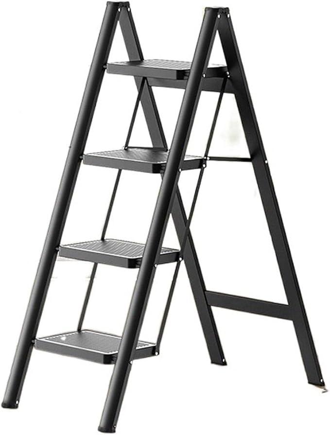 Household Stepladders 3 Step Ladder, Folding Step Stool with Wide -Slip Pedal, 330lbs Sturdy Steel Ladder, Convenient Handgrip, Lightweight, Portable Steel Step Stool Folding Stepladder 