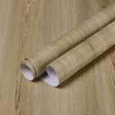 2 x Wood Contact Paper Light Wood Grain Wallpaper Peel and Stick Wallpaper Removable15.7x472.5Self Adhesive Plank Wallpapr for Cabinet Shelf Home Decoration Wallpapr Oak Paper Liner