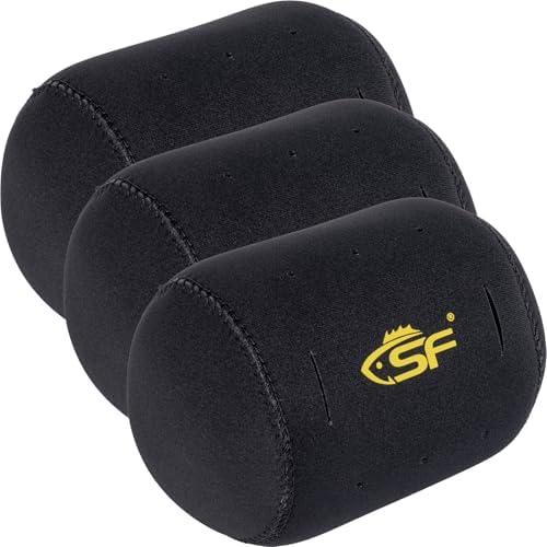 SF Neoprene Conventional Reel Covers Round Reel Case Protective Cover Shield Pouch, XXS/XS/S/M/L/XL/XXL Size, Black