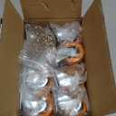 2 Inch Casters, ASHGOOB Caster Wheels with Side Brake, Locking Casters Set of 16, Industrial/Furniture Swivel Plate Caster Wheels for Workbench and Carts, Orange Polyurethane (PU) Castors (16 Pack)