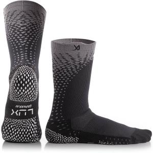 LUX Sports Thin Grip Socks for Cleat Sports - Moisture-Wicking Anti Slip Socks for Men & Women - Soccer, Football, Baseball