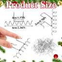 30 Pcs Christmas Gutter Hooks for Outdoor Lights S Shaped Spiral Metal Gutter Hanging String Light Clips Hooks Weatherproof Corkscrew Hangers for Xmas Halloween Outside Ornaments Party Decor