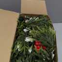 2PCS 6FT Christmas Decor Artificial Norfolk Pine Garland, Realistic Artificial Garland Greenery for Fireplace Table, Mantle Wall, Indoor Outdoor Winter Holiday Decorations(2, 6FT)