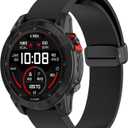 26mm 22mm 20mm QuickFit Watch Band Compatible with Garmin Fenix 8 7 6 5 3 hr 6s 5s 6x 5x Forerunner 935 945 965 Magnetic Silicone Watch Band for Garmin Instinct Approach MARQ Descent Quatix Epix Pro (Black)