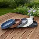 Plant Saucer Tray for Ceramic Plastic Pots, 12 inch Plant Saucers for Indoors, Pot Saucers Trays, Bird Bath Bowls, Flower Planter Water Drip Trays for Pots Base (12", White)