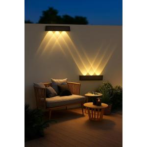 Solar Wall Lights Outdoor Waterproof 3 Pack, Up and Down Warm White LED | Runs 12 Hours Dusk to Dawn, Solar Lights Outdoor for Garden, Fence, Garage, Porch, Patio, Sconce, Pathway- IP65, Easy Install