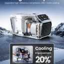 Dual Hose 6800 BTU Portable Camping Air Conditioner & Heating, 5-in-1 Quiet Small AC Unit with 550W, Windowless AC for Tent, RV, Van, Car, Garage, Indoor & Outdoor Use(Silver)