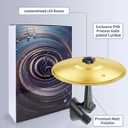 Easter Gifts, Mini Cymbal, Car Air Vent Mini Drum Crash Cymbal, Funny Musical Instruments Gadget for Drummer Music Lovers Gift, Suitable for all Types of Vehicles, Gold