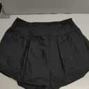 ATTRACO Women Swim Shorts Side Split Swim Trunk 2 in 1 Board Shorts with Pockets Swim Bottom (Black, L)