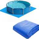 18 x 18 FT Pool Liner Pad for Above Ground Swimming Pool, Outdoor Pool Mat for Above Ground Pool Pad, Under Pool Floor Liner Underlayment Pad, Prevents Punctures Pool Mat Protector Tarp