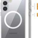 TORRAS Magnetic Shockproof for Samsung Galaxy S25 Plus Case, [Compatible with MagSafe][4X Military Grade Protection][Anti-Yellowing] Magnetic Slim Clear for Samsung S25+Plus Case, Diamond Clear