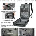 Ultra-Portable 13W EVA Hard-Shell Solar Backpack with Built-in Solar Panel, Combination Lock, 15L Storage & Breathable Back Support for Laptops, Tablets, Hiking, and Travel, Small