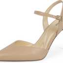 Womens Pumps Closed Pointed Toe Stiletto Heels Ankle Strap Slingback Heels for Women Wedding Party Shoes (8)