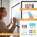 Double Sided Magnetic White Board, 24"x18" Dry Erase Whiteboard for Wall with Aluminum Frame Presentation Board for School, Office and Home