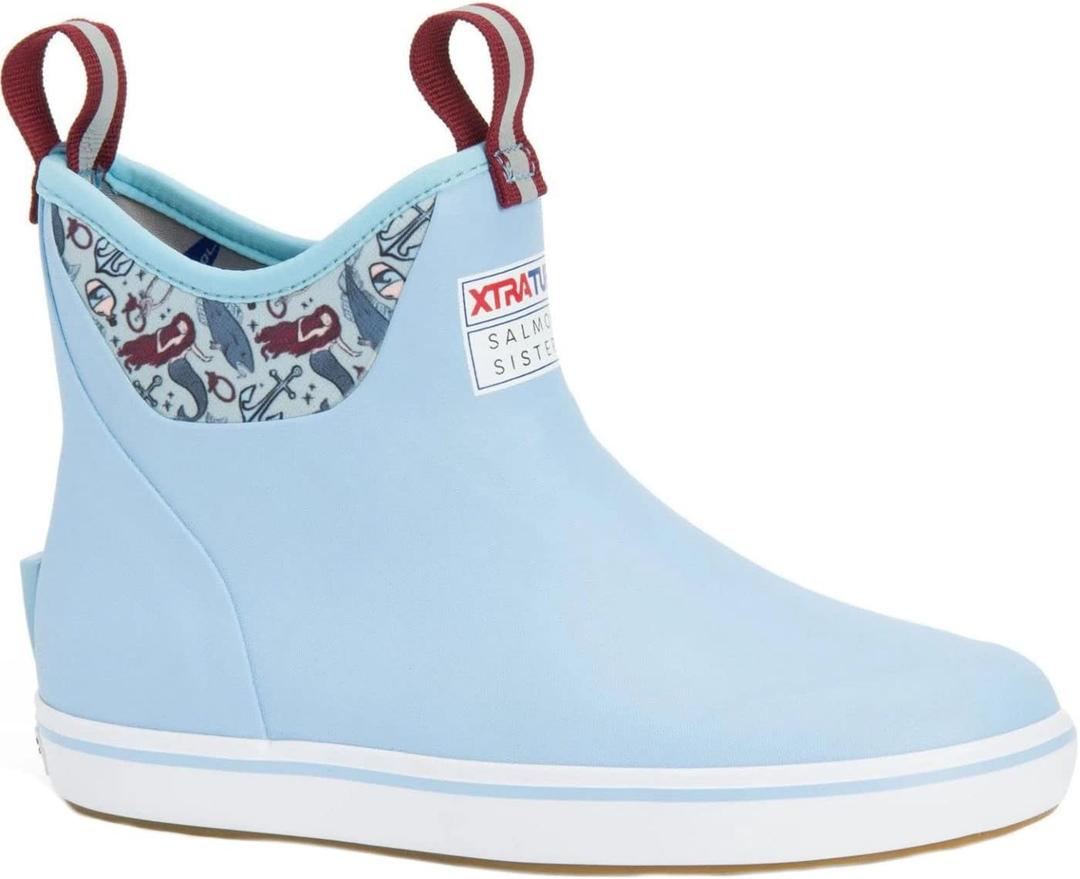 Xtratuf Women's 6 Inch Ankle Deck Boot (8, Light Blue/Blue Mermaid)