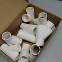 MECCANIXITY 10 Pcs PVC Fitting, 3 Way 45 Degree 25mm Inner DIA PVC Connectors PVC Elbow PVC Pipe Fittings PVC Coupling PVC Furniture Corner Connector for DIY Garden Support Structure, White