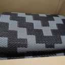 Outdoor Patio Plastic Straw Rug - 8x10 ft Outdoor Camping Rug Waterproof Reversible, Area Carpet Patios Clearance RV, Outside Porch Balcony Deck for Camper, Black & Grey