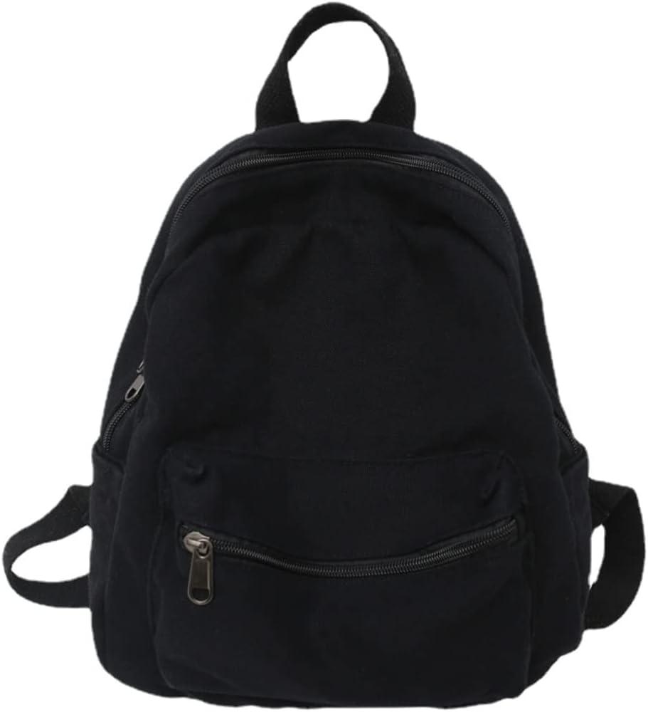 XPONNI Small Backpack Purse for Teen Girls Grunge Accessories Purse Backpack for Women Mini Backpack Purse (Black)