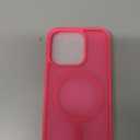zapica Magnetic for iPhone 15 Pro Case, [Compatible with MagSafe] [Military Grade Drop Protection] Translucent Matte Shockproof Anti-Scratch Phone Cover, Hot Pink
