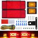 Gonice Submersible Boat Trailer Light Kit - Super Bright LED Trailer Lights, Ideal for Camper Truck RV Snowmobile Under 80" - DOT Compliant, IP68 Waterproof
