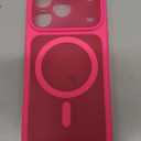 TOCOL for Phone 17 Pro Case, Full Camera Protection, Built-in Magnetic Ring, Compatible with Magsafe Charger, Drop Protection, Translucent Matte Phone Case for Phone 17 Pro 6.3 inch (Hot Pink)