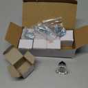 Cabinet Knobs Matte Black 8 Pack Glass Cabinet Knobs Vintage, Crystal Drawer Knobs and Pulls, Dresser Knobs