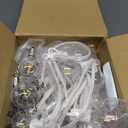 Brightown 29 Feet LED Outdoor String Lights with Shatterproof G40 Edison Bulbs, Connectable and Weatherproof Strand, Commercial Grade Patio Lights for Backyard Garden Patio Decorative, White (25ft 1PC)