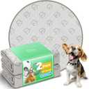 FXW Washable Pee Pads for Dogs, Leak-Proof & Non-Slip, Specifically Designed for Whelping Box, 39" Round, Khaki, 2 Packs