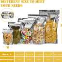 100PCS Resealable Mylar Bags for Food Storage, 7.9''x 11.8'' Smell Proof Ziplock Bags Freestanding, Aluminum Foil Packaging Pouches Bag for Cookies, Nuts, Tea, Candy - 5.5 Mil