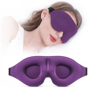 YIVIEW Sleep Mask for Side Sleeper, Complete Light Blocking 3D Sleeping Eye Mask, Soft Breathable Eye Cover for Women Men, Relaxing Zero Pressure Night Blindfold