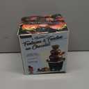 Nostalgia 3 Tier Electric Chocolate Fondue Fountain Machine for Parties - Melts Cheese, Queso, Candy, and Liqueur - Dip Strawberries, Apple Wedges, Vegetables, and More - 24-Ounce - Black, Small