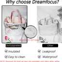 Dreamfocus Cute Insulated Lunch Bag for Girls, Large Capacity, Handle and Strap, Kawaii Lunch Box for Kids Teen Women Work School Gifts