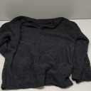 MEROKEETY Sweaters for Women Fall 2026 V Neck Oversized Cozy Chunky Knit Long Sleeve Fuzzy Fleece Pullover Winter Outfits (Medium, Black)