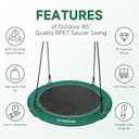 RPET Saucer Swing - 40 Inches Tree Swing for Kids & Adults, Heavy-Duty 700lbs Capacity, Eco-Friendly Hanging Bird Nest Seat for Indoor/Outdoor Play 